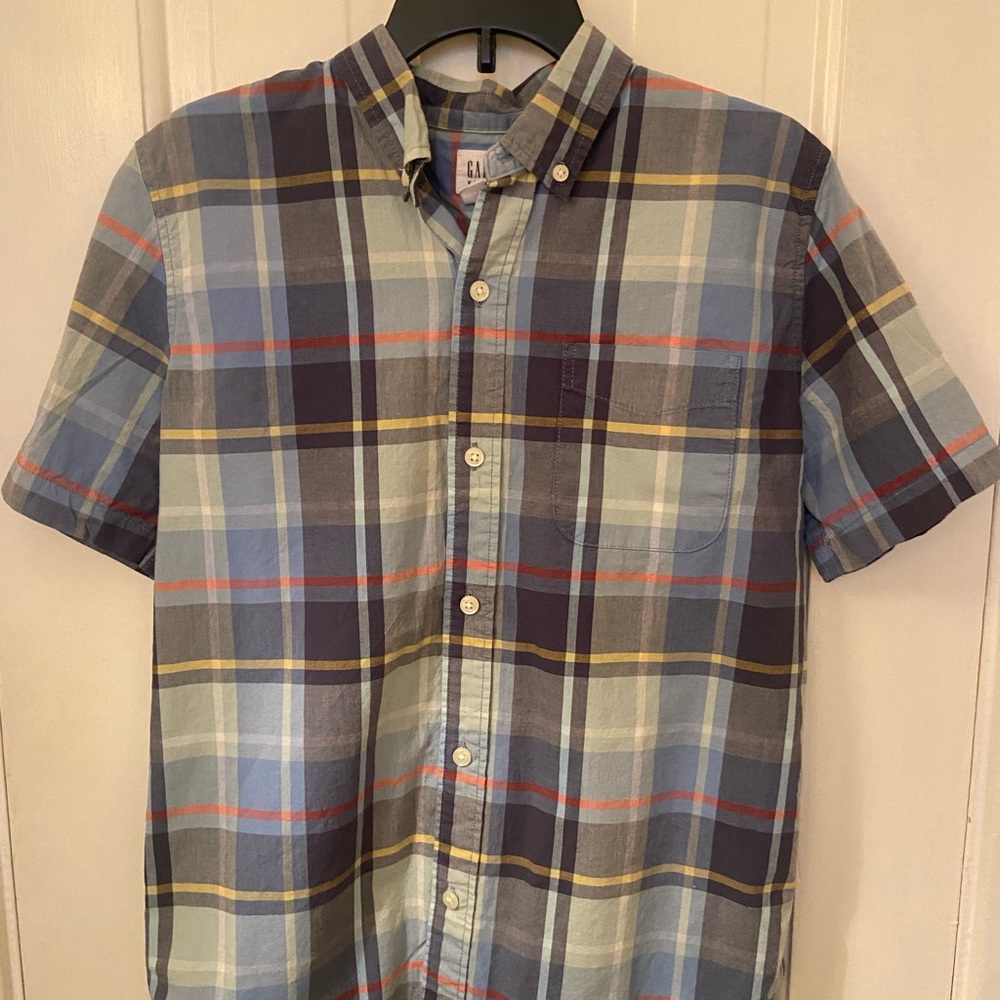 Gap Boys XL 12-13 Plaid Summer Shirt